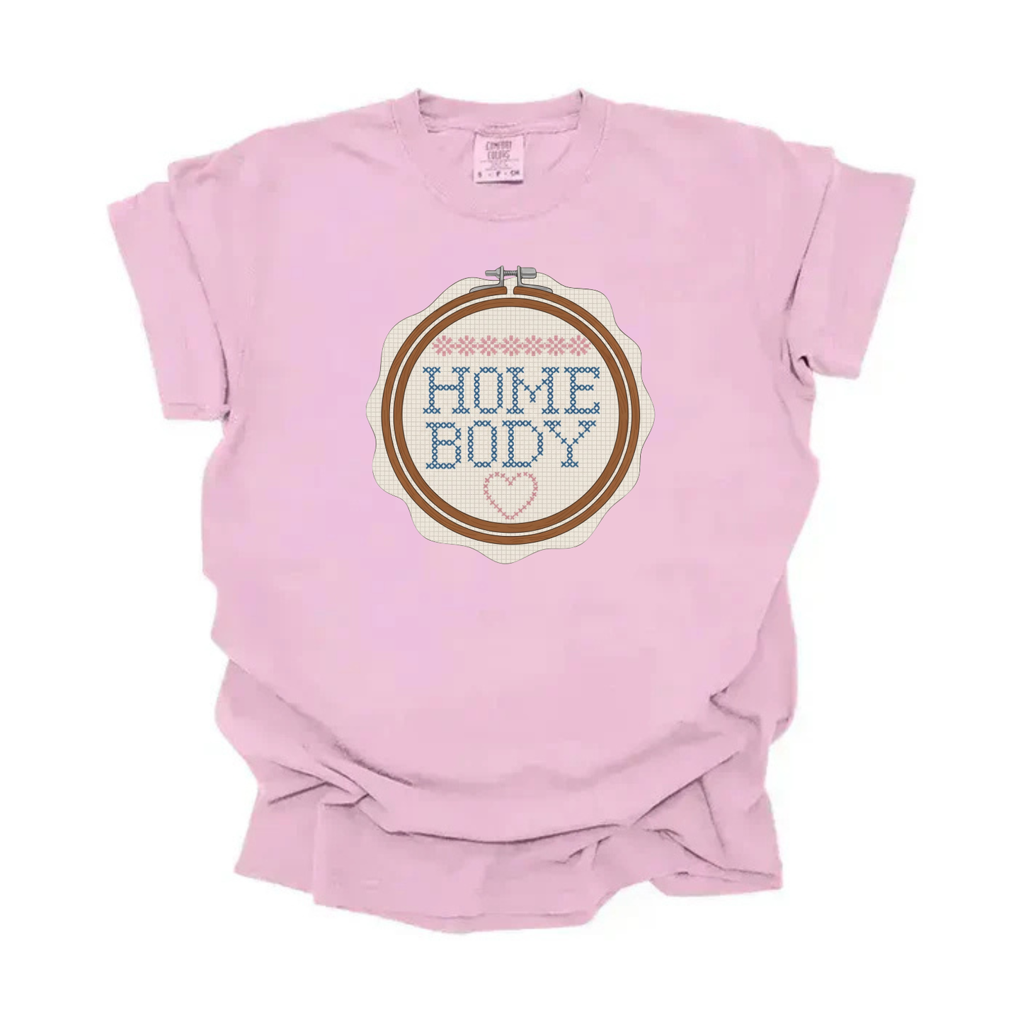 “Homebody” Cross Stitch Tee