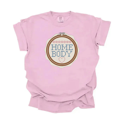 “Homebody” Cross Stitch Tee