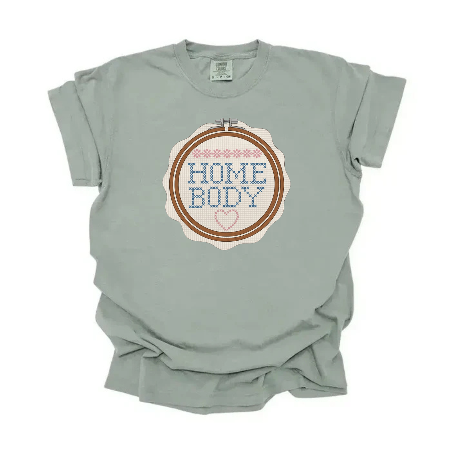 “Homebody” Cross Stitch Tee