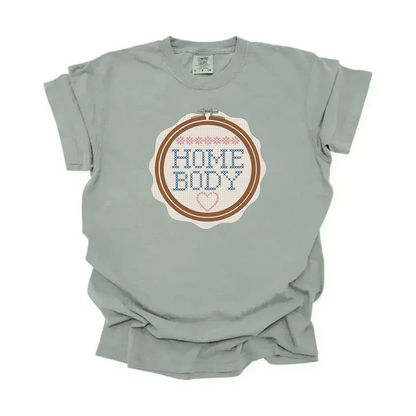 “Homebody” Cross Stitch Tee