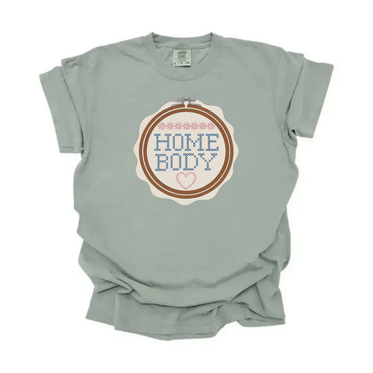 “Homebody” Cross Stitch Tee