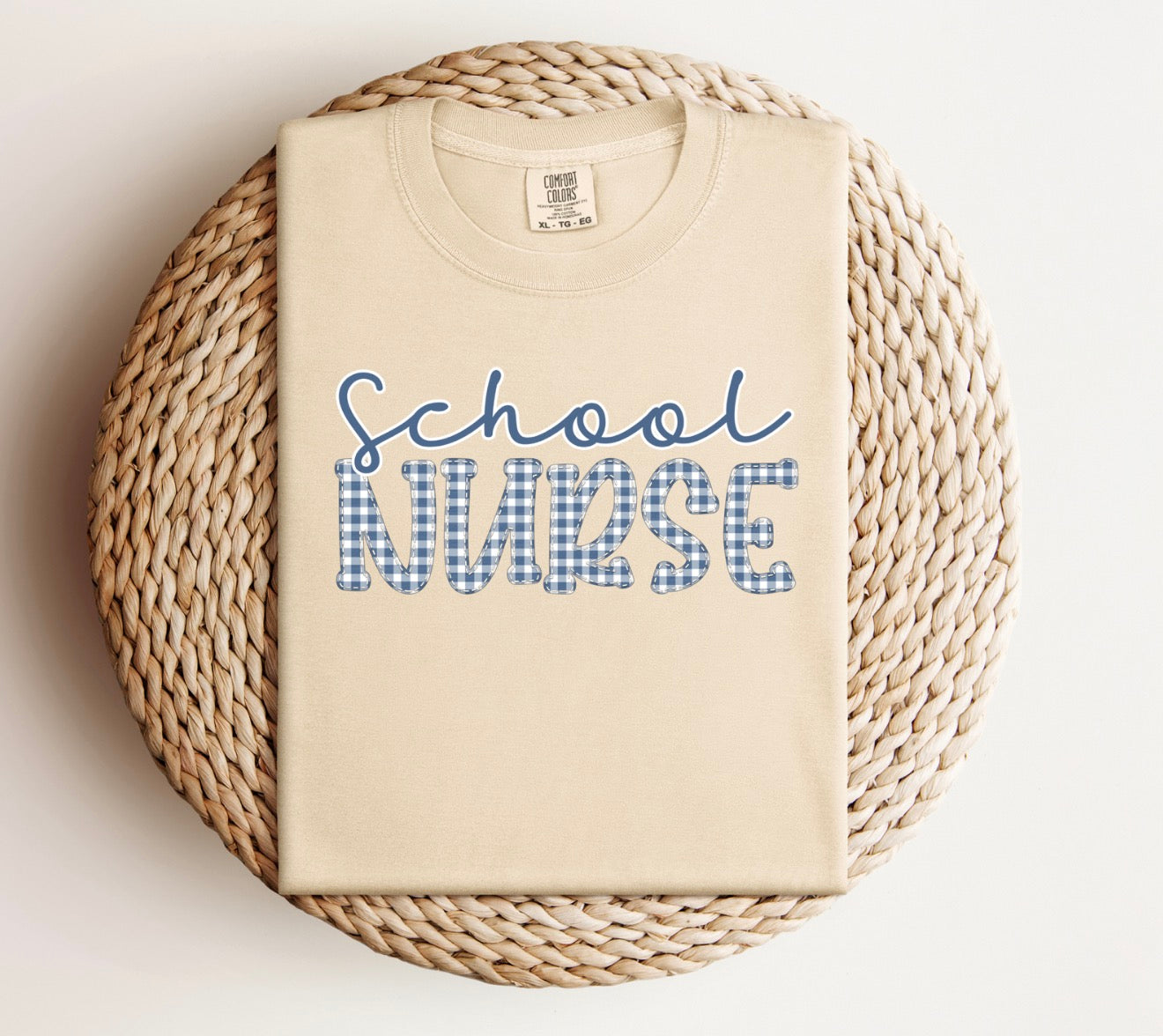 Gingham School Nurse Tee