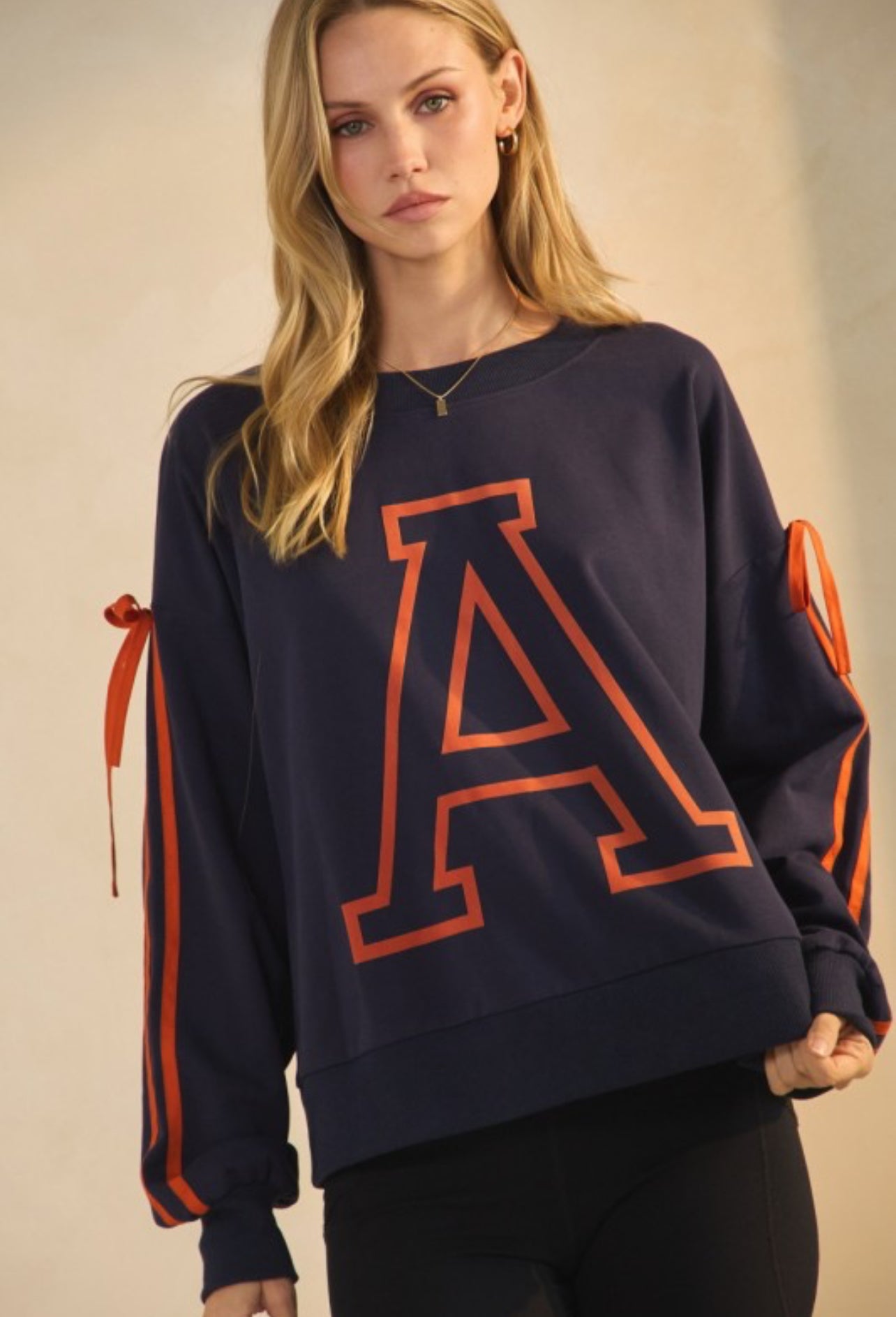 Auburn “A” Ribbon Crewneck