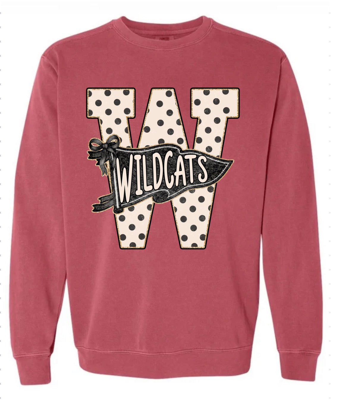 W Wildcats Crimson CC Sweatshirt