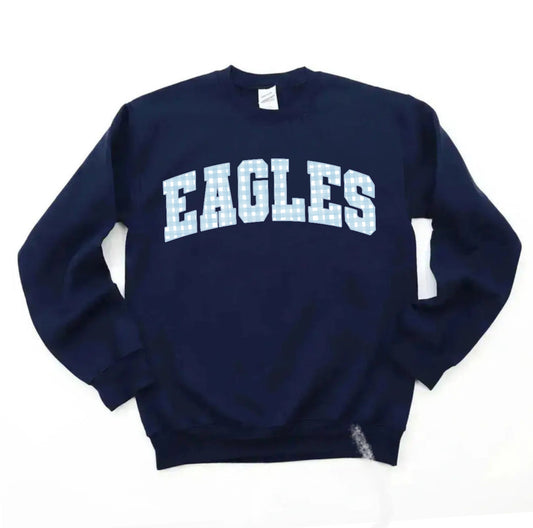 Eagles Varsity Gingham Sweatshirt