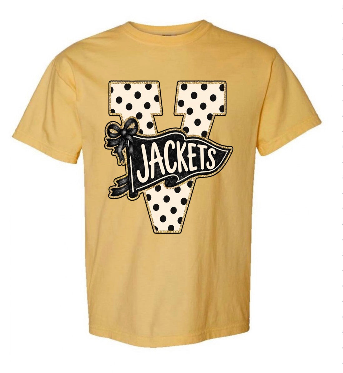 V Jackets Mustard Tee