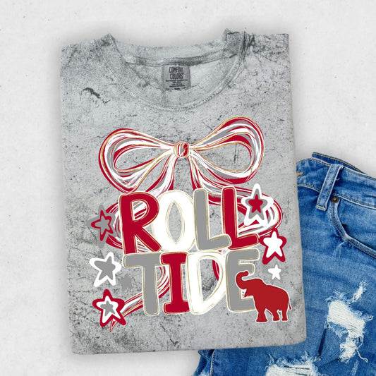 Roll Tide Bow Color Blast Tee