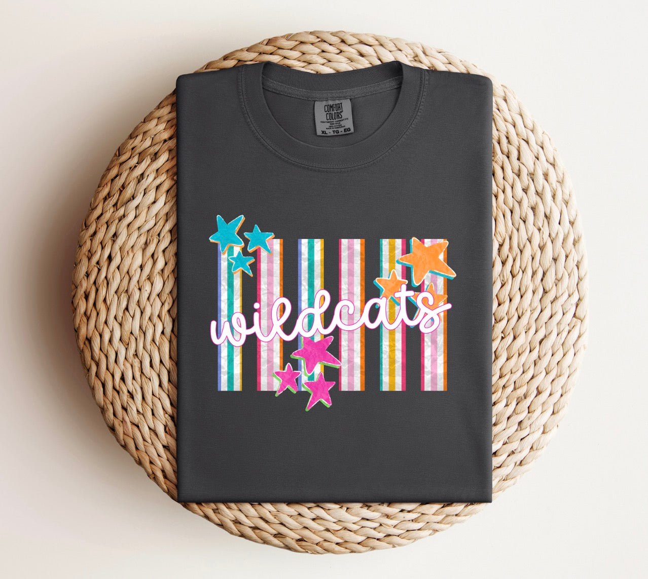 Custom mascot striped/star Tee