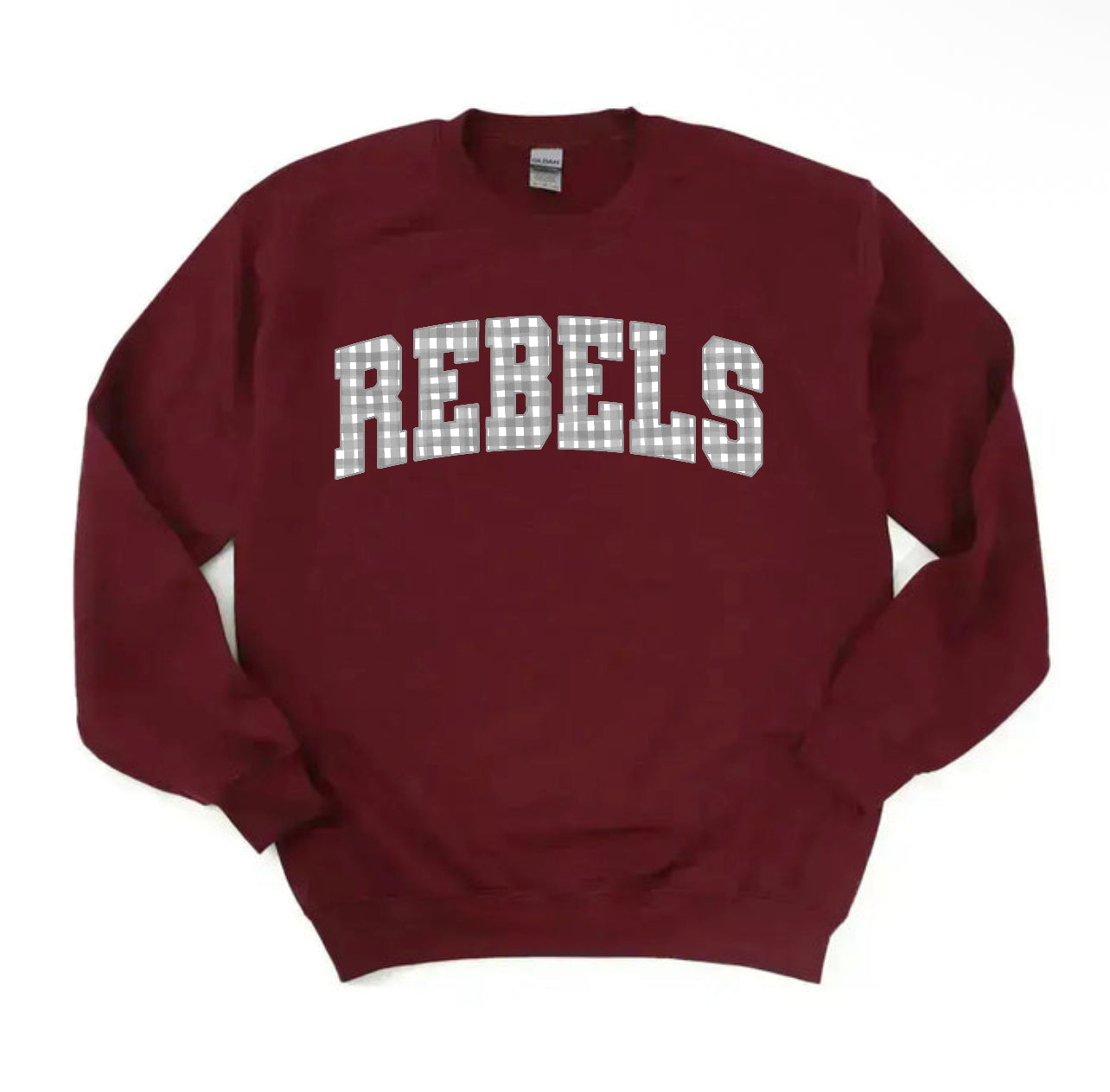 Rebels Varsity Gingham Sweatshirt