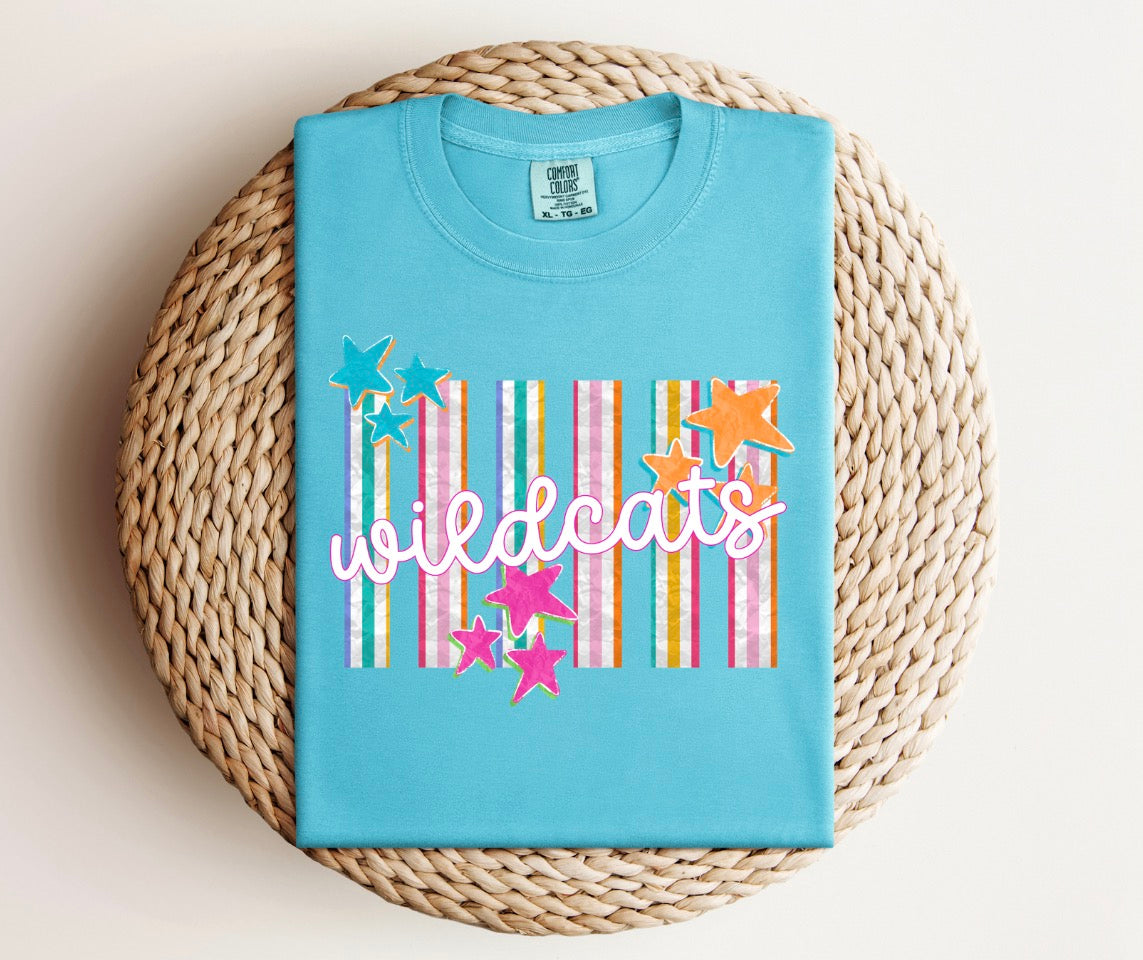 Custom mascot striped/star Tee
