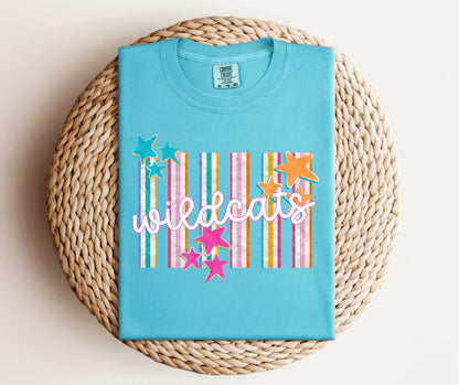 Custom mascot striped/star Tee
