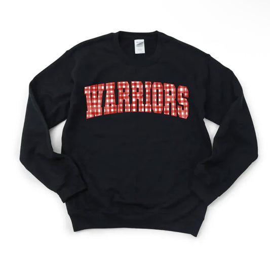 Warriors Varsity Gingham Sweatshirt