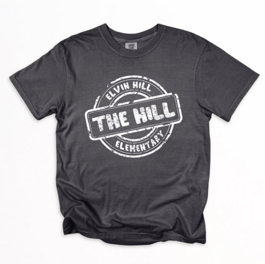 The Hill stamp in Pepper Tee