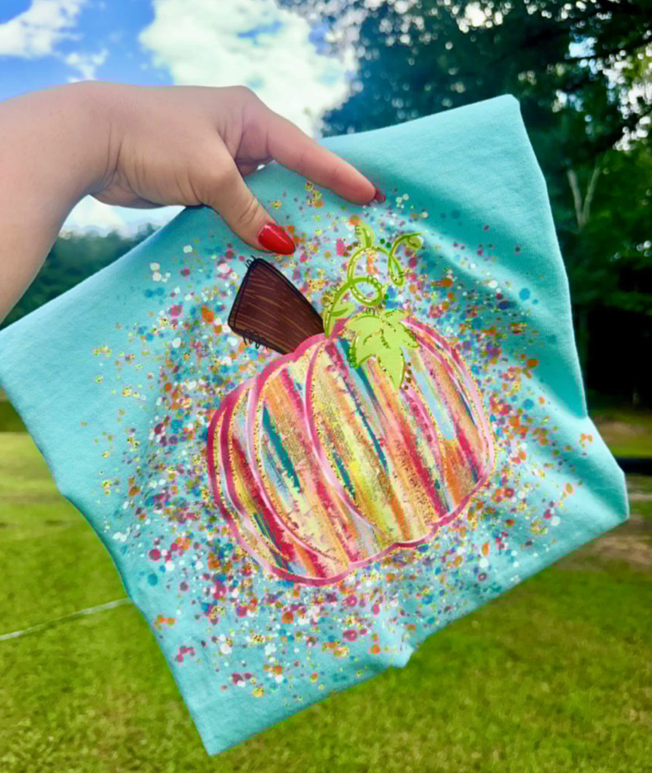 “Watercolor Pumpkin” Tee