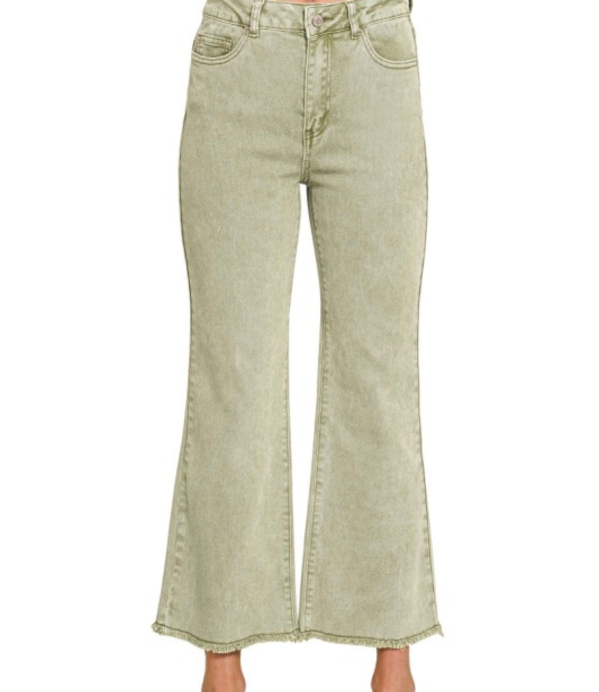 Zenana Pants in light olive