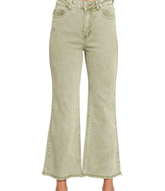Zenana Pants in light olive