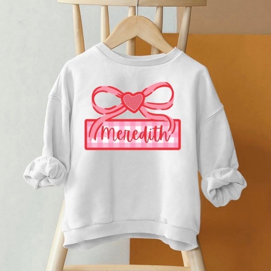V-day Custom Name Sweatshirt