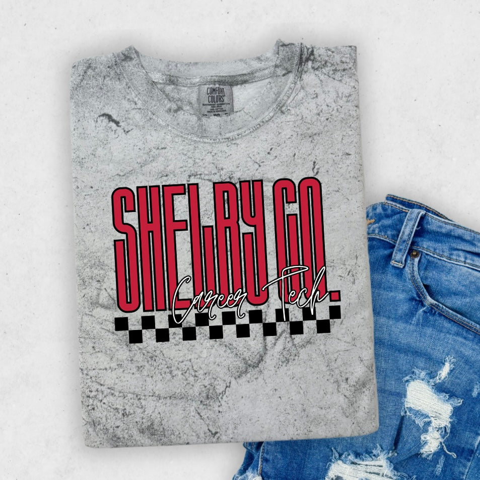 Shelby Co. Career Tech Checkered Tee