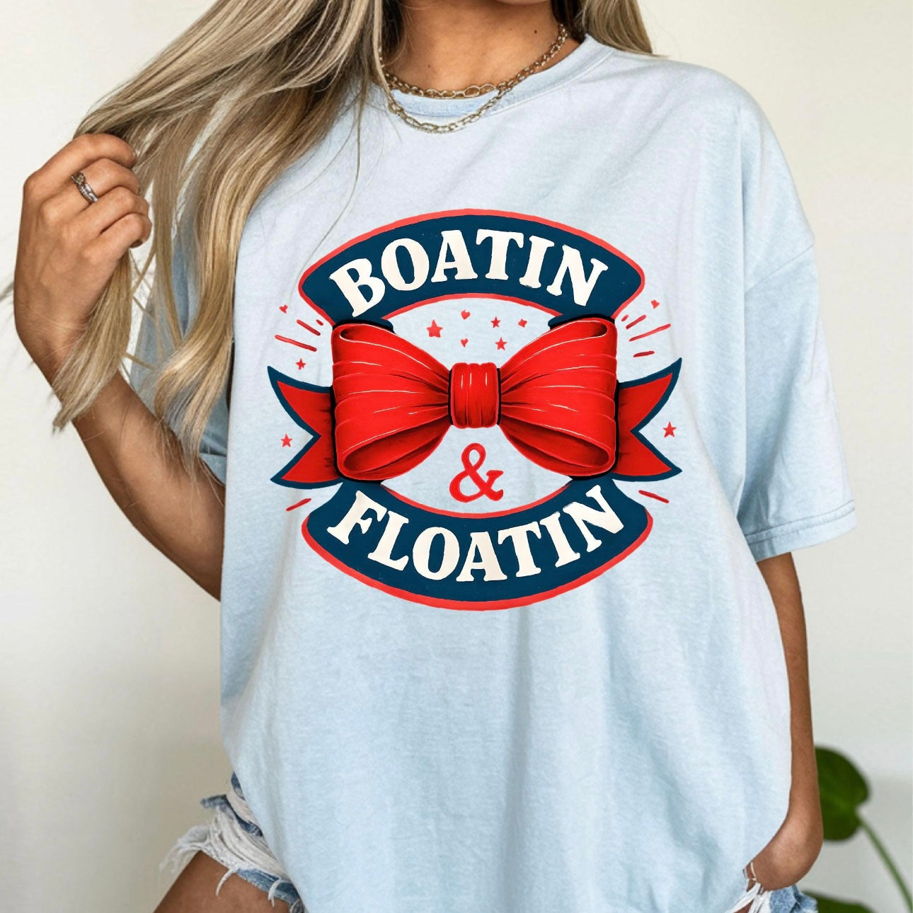 Boatin’ & Floatin’ Blue Tee