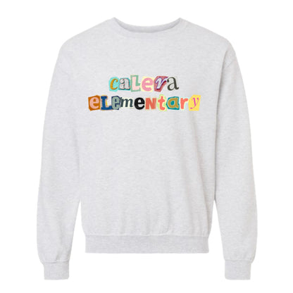 Newspaper Style School Name Sweatshirt
