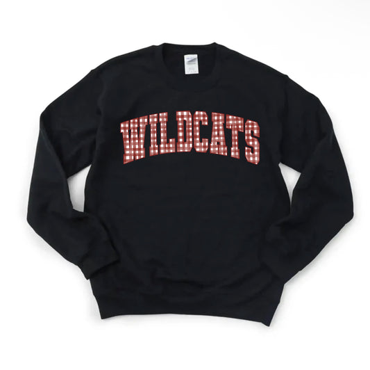 Wildcats Varsity Gingham Sweatshirt