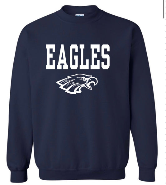 Eagles Mascot Navy Sweatshirt