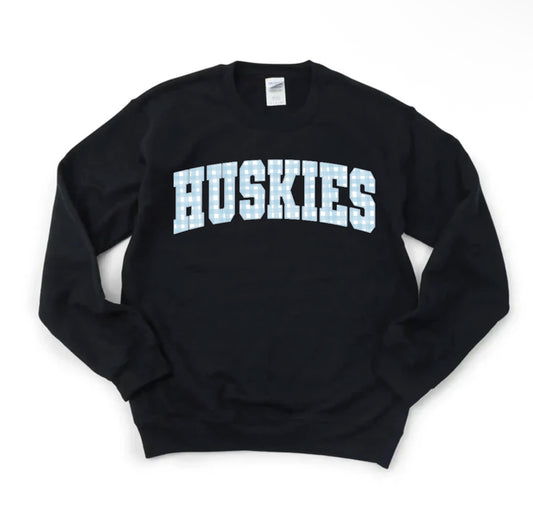 Huskies Varsity Gingham Sweatshirt