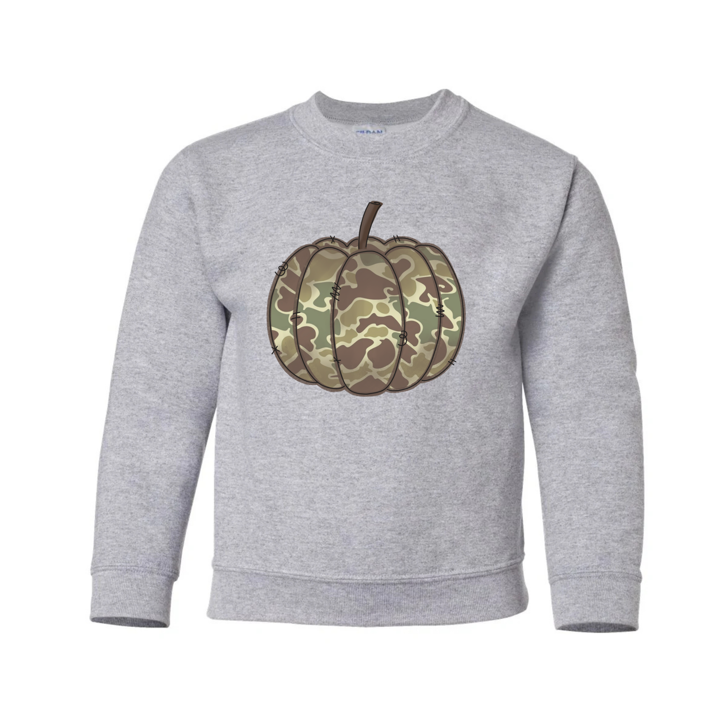 Camo Pumpkin Sweatshirt - YOUTH