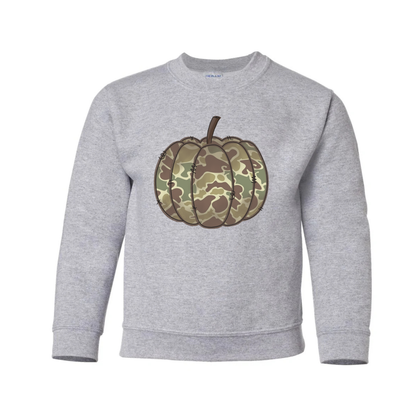 Camo Pumpkin Sweatshirt - YOUTH