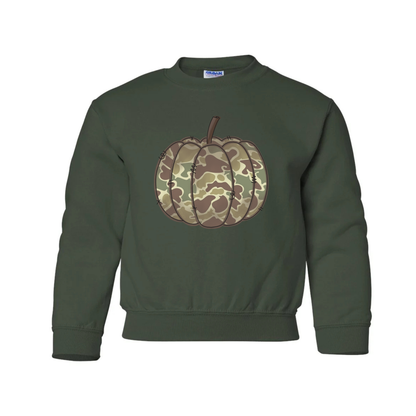Camo Pumpkin Sweatshirt - YOUTH