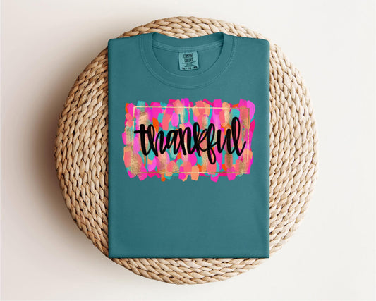 Watercolor “Thankful” Tee
