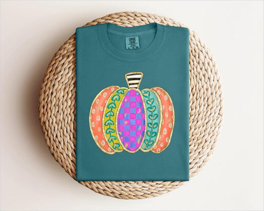 Patterned Pumpkin Tee