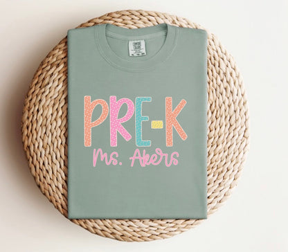Custom Grade Level and Teacher Name Tee