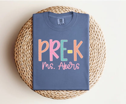 Custom Grade Level and Teacher Name Tee