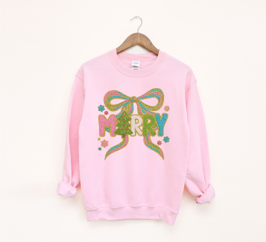 Girly “Merry” Sweatshirt