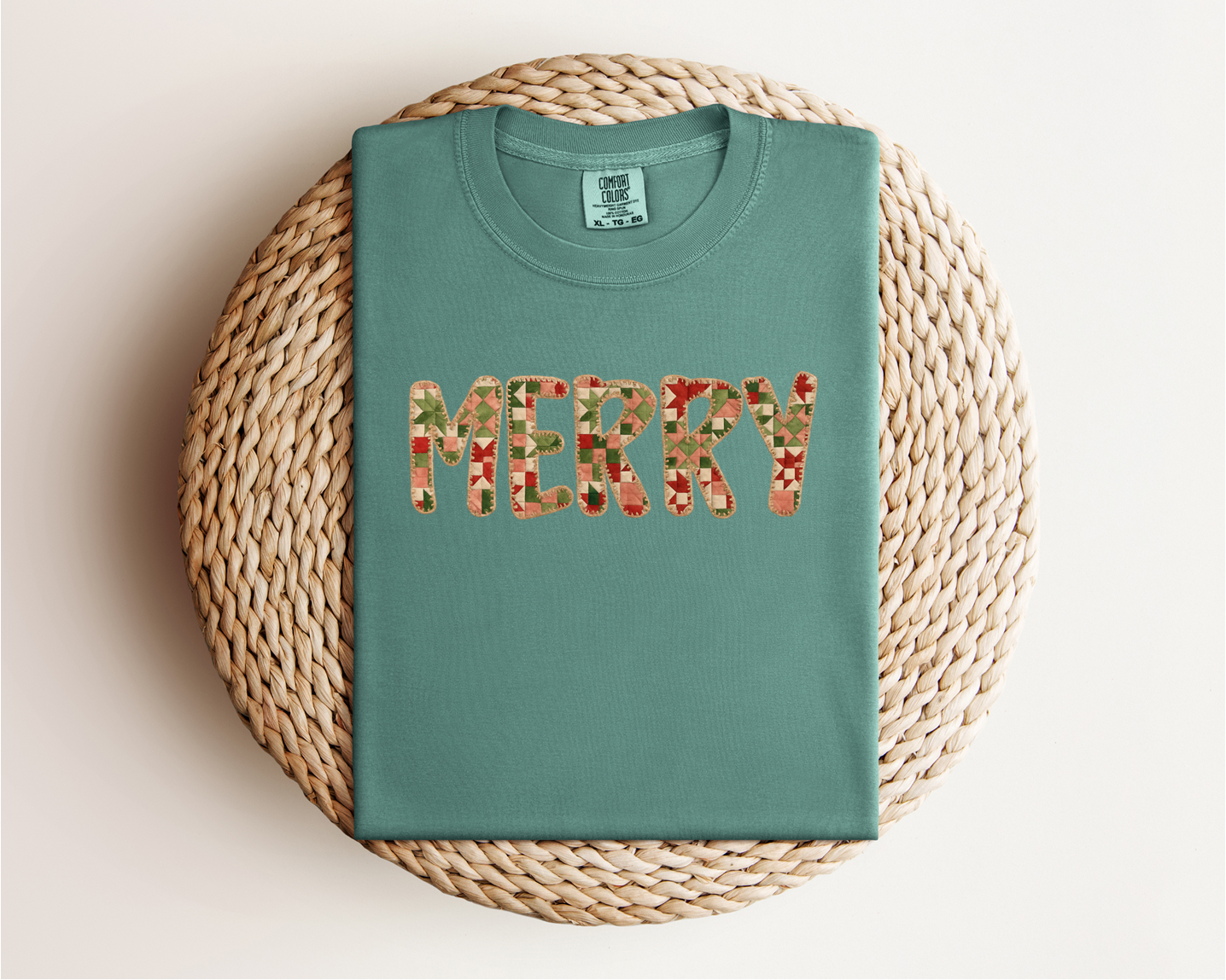 Quilted “Merry” Tee
