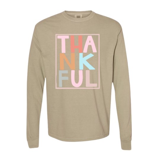 Girly “Thankful” Long Sleeve Tee