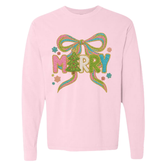 Girly “Merry” Long Sleeve Tee