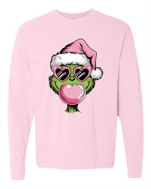 Grinch Bubblegum Long Sleeve Tee