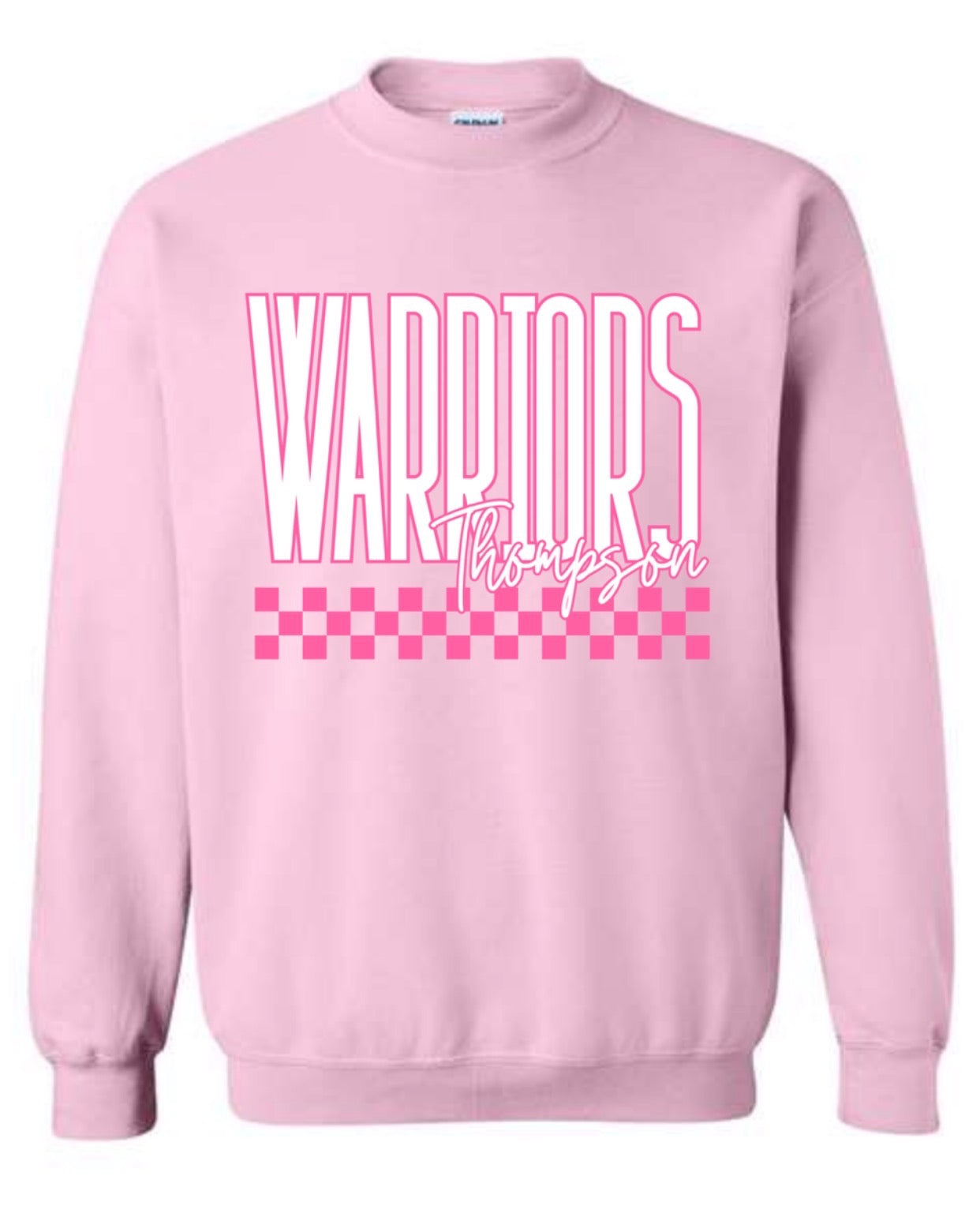 Checkered Pink Out Sweatshirt