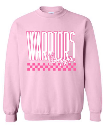 Checkered Pink Out Sweatshirt