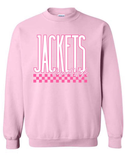 Checkered Pink Out Sweatshirt