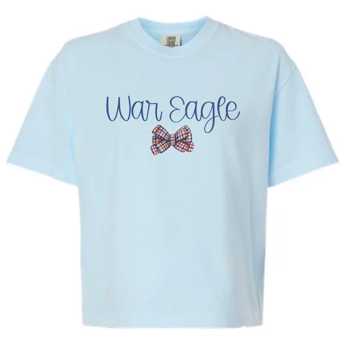 War Eagle Plaid Bow Boxy Tee