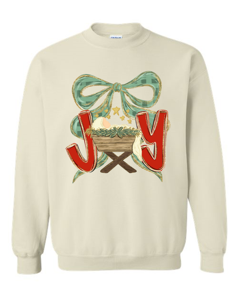 “Joy” Manger Scene Sweatshirt
