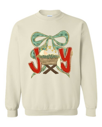 “Joy” Manger Scene Sweatshirt