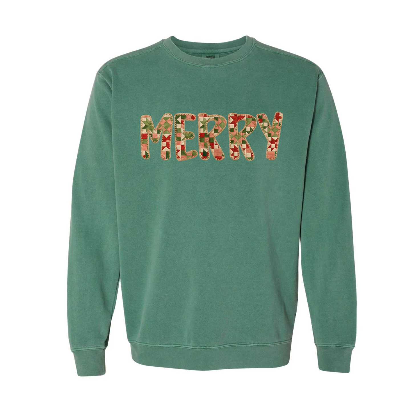 “Merry” Quilted Sweatshirt