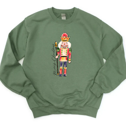 Classic “Merry Christmas” Nutcracker Sweatshirt