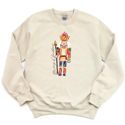 Classic “Merry Christmas” Nutcracker Sweatshirt