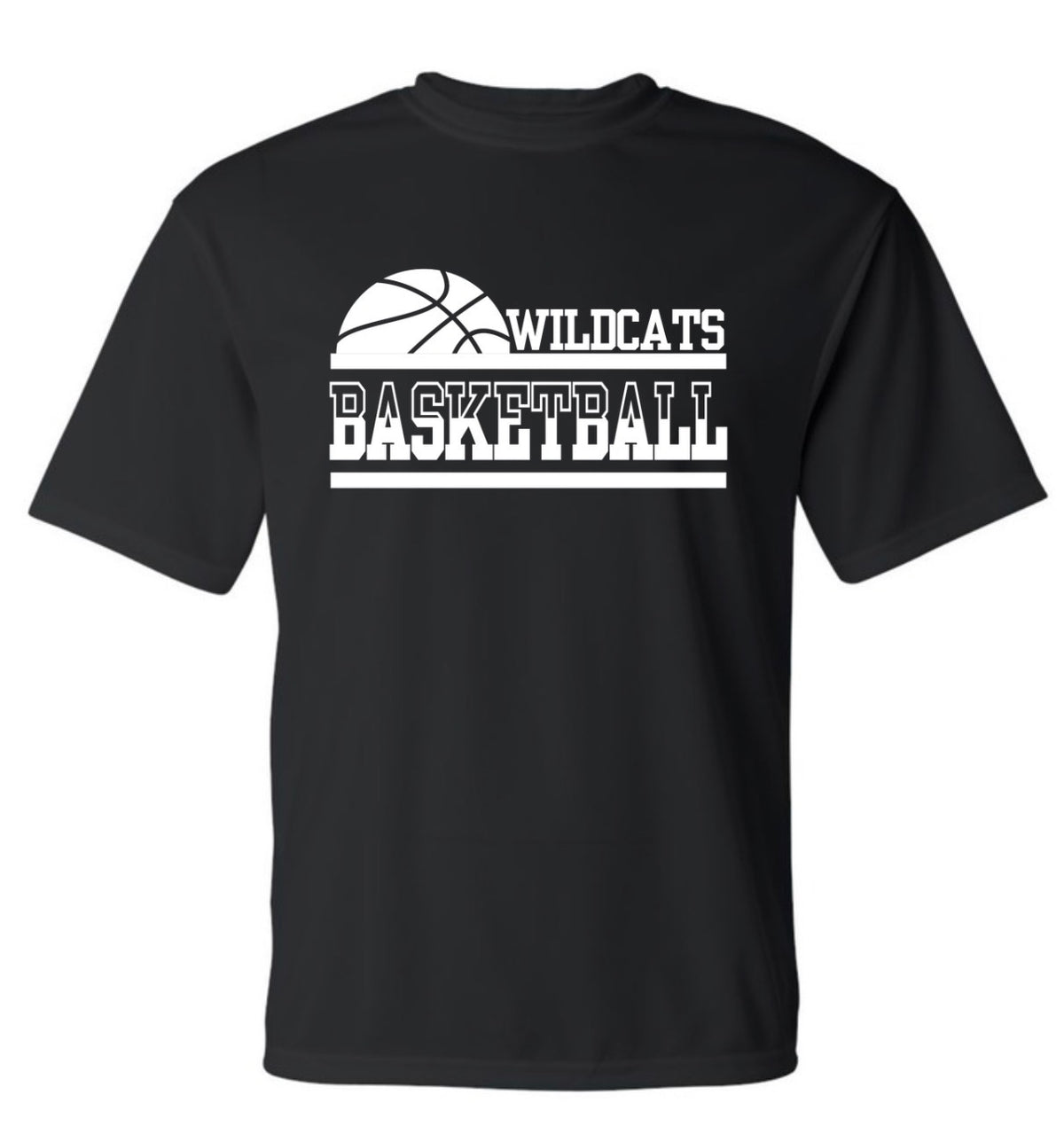 Wildcats Basketball Stacked Performance Tee