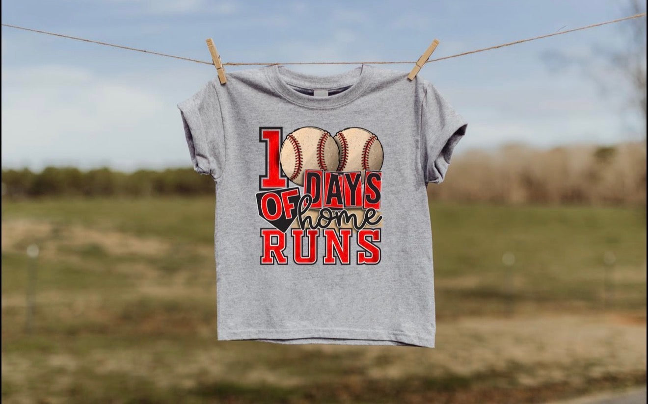 100 Days of Home Runs Tee